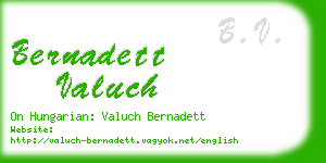 bernadett valuch business card